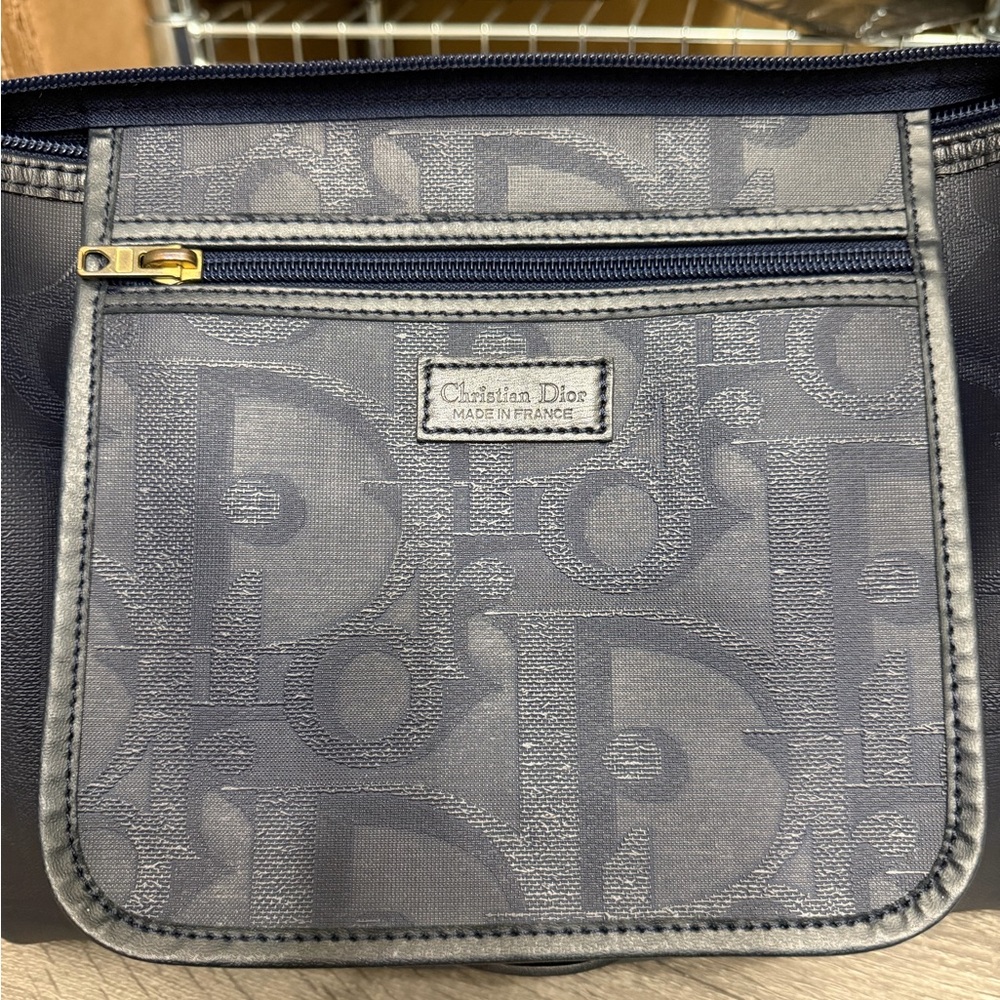Vintage Dior | Trotter Navy Blue Boston Bag - Picture 9 of 12